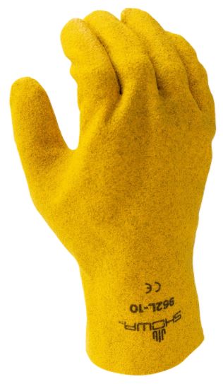 GLOVE PVC-COATED FUZZY DUCK MED (PR) - Coated